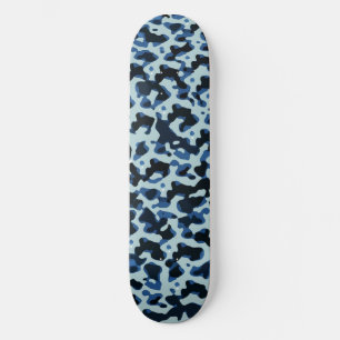 Skate Padrão de Abstrato de Camo Preto Azul