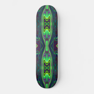 Skate Padrão de Abstrato de Retro, Vermelho e Azul