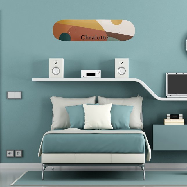 Skate Padrão de abstrato retroativo amarelo (Criador carregado)