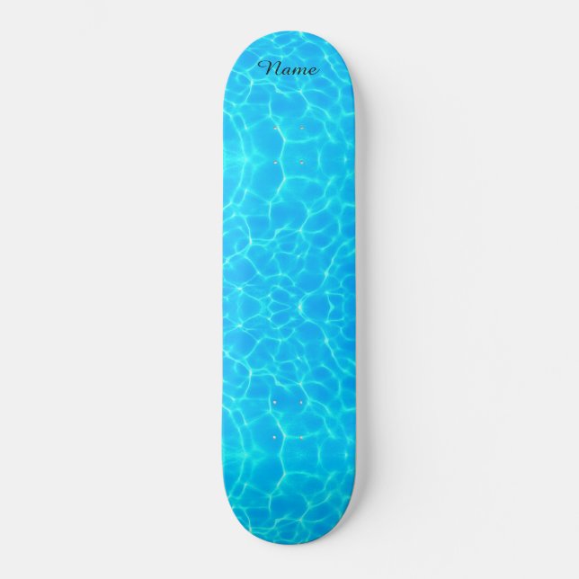 Skate Padrão De Água Aqua Com Ondas De Reflexão (Frente)