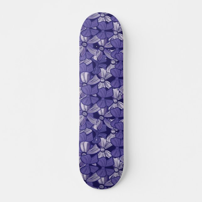 Skate Padrão de Arco Roxo Elegante (Frente)