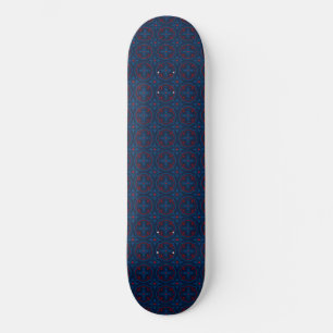 Skate Padrão de Azulejo Floral Decorativo