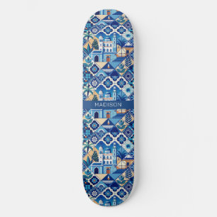 Skate Padrão de Azulejos Azulejo de Nome Personalizado