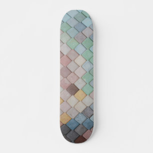 Skate Padrão de Azulejos coloridos