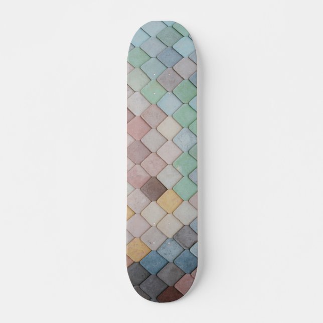 Skate Padrão de Azulejos coloridos (Frente)
