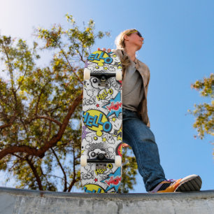 Skate Padrão de Balão de Fala de Arte Pop de Quadrinhos 