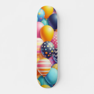 Skate Padrão de balões coloridos