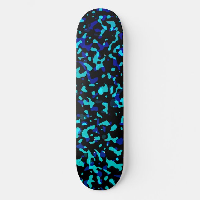 Skate Padrão de Camouflage Azul Legal da Tendy (Frente)