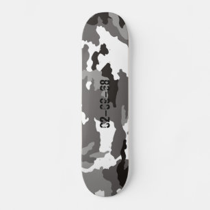 Skate Padrão de camuflagem de cinzas