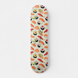 Skate Padrão de Cartoon de Comida Nigiri Sushi Japan