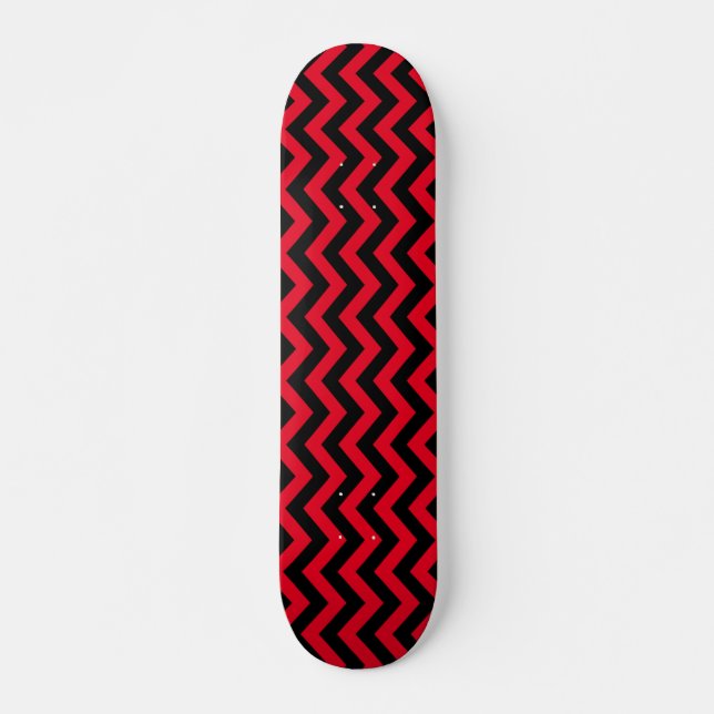 Skate Padrão De Chevron Vermelho E Preto (Frente)