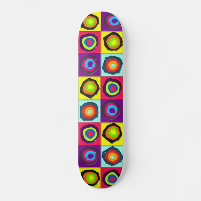 Skate Padrão de Círculos Coloridos (Frente)