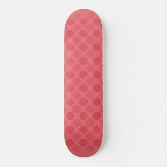 Skate Padrão de círculos vermelhos retroversos (Frente)