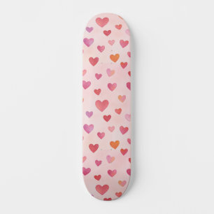 Skate Padrão de Confete de Coração