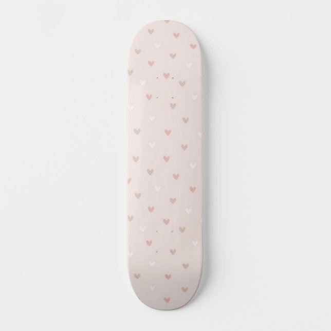 Skate Padrão de Coração Minimal Suave (Frente)