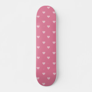 Skate Padrão de Corações Rosa