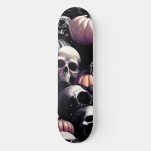 Skate Padrão de crânios, demoníaco, horror estilo Hallow