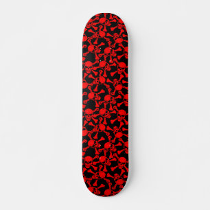 SKATE PADRÃO DE CRÂNIOS GÓTICOS OSSOS CRUZADOS
