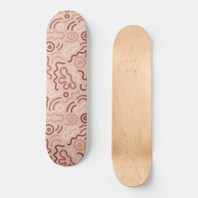 Skate Padrão de Desenho Abstrato de Festa (Frente)