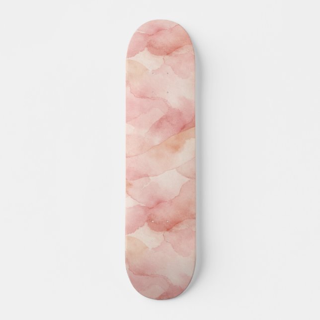 Skate Padrão de Design Abstrato Moderno Rosa Suave (Frente)