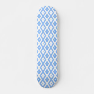 Skate Padrão de diamante azul e branco