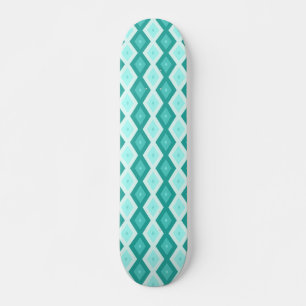 Skate Padrão de diamante de turquesa