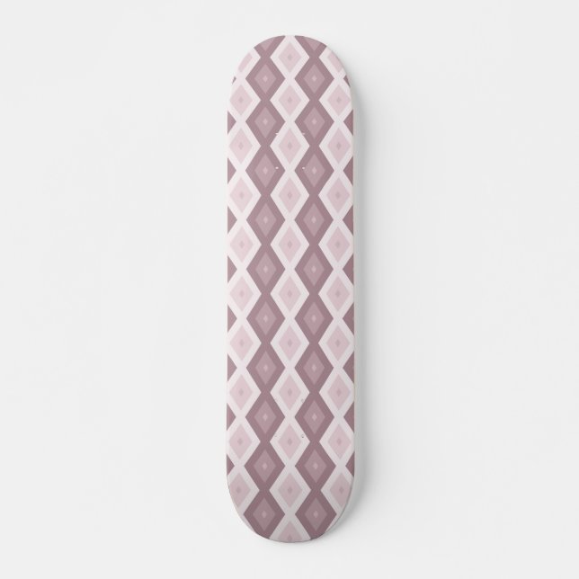 Skate padrão de diamante rosa rosa quartz (Frente)