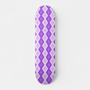 Skate Padrão de diamante roxo brilhante