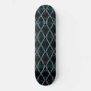Skate Padrão de diamante texturizado azul