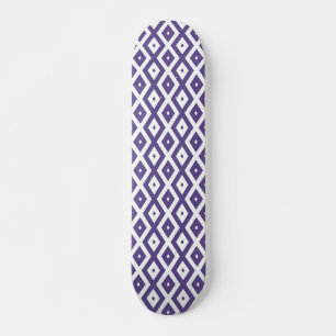 Skate Padrão de diamante ultra violeta e branco
