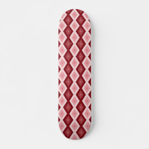 Skate Padrão de diamante vermelho