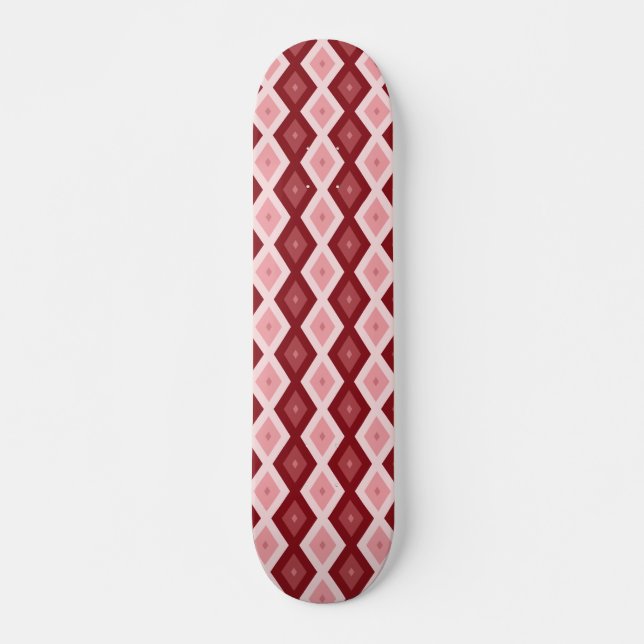 Skate Padrão de diamante vermelho (Frente)