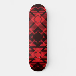 Skate Padrão de diamante vermelho Tartan