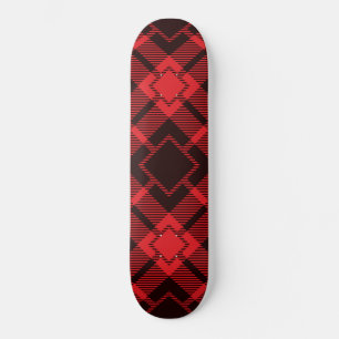 Skate Padrão de diamante vermelho Tartan