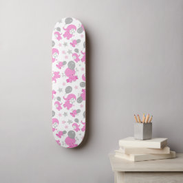 Skate Padrão De Elefantes Rosa, Elefantes Cutes, Estrela