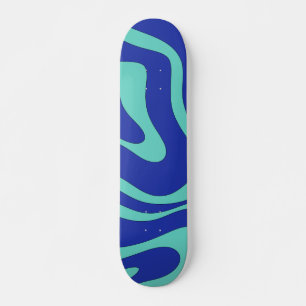 Skate Padrão de espiral líquida de Abstrato retromoderno