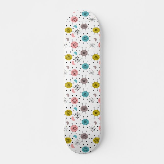 Skate Padrão de Estrela Explosiva Retro Atômica (Frente)
