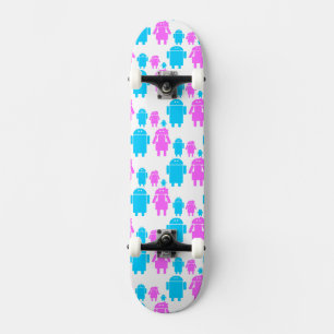 Skate Padrão de família de robôs fofos