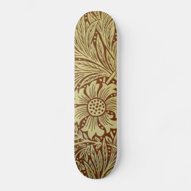 Skate Padrão de Flor Antiga Marigold de William Morris (Frente)