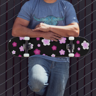 Skate Padrão de flor de margarida, com gradiente rosa, b