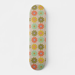 Skate Padrão de Flor Vintage Pastel Simples