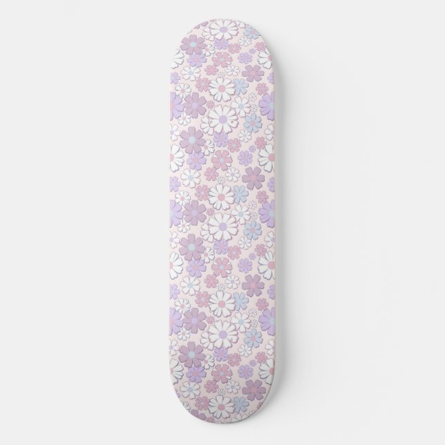 Skate Padrão de Flor Y2K (Frente)