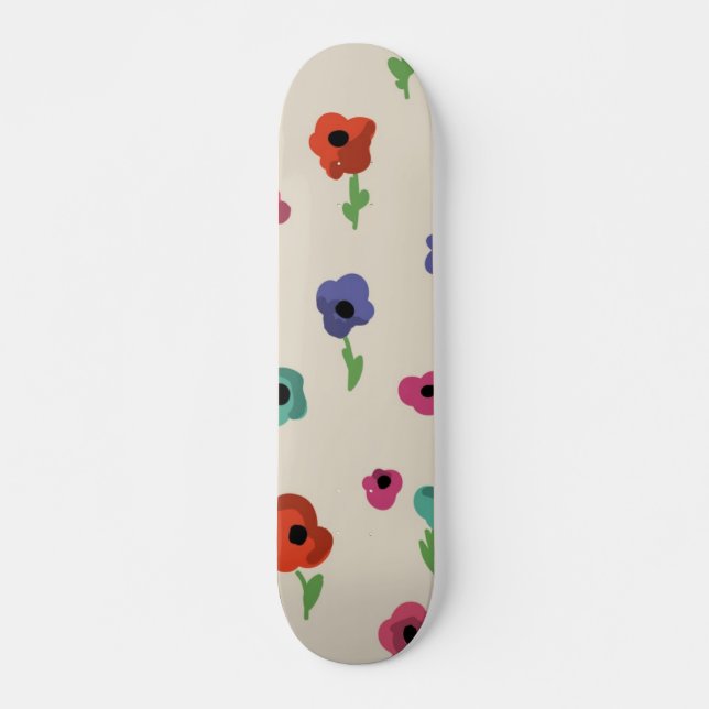 Skate Padrão de flores (Frente)
