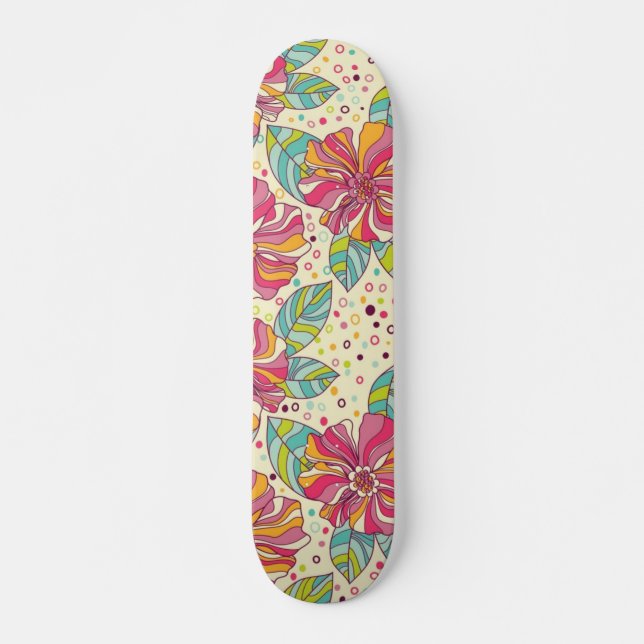 Skate Padrão de flores (Frente)