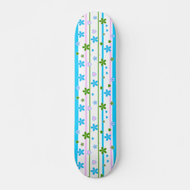 Skate Padrão de Flores de Mola (Frente)