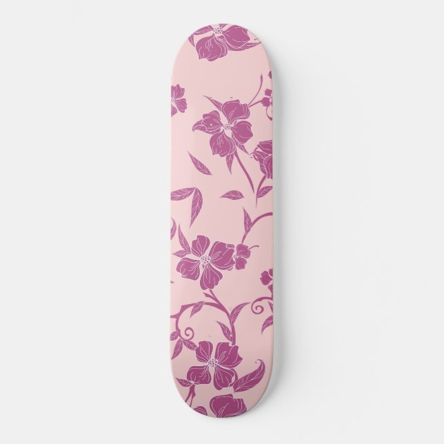 Skate Padrão de Flores Sinistras 10 (Frente)