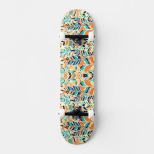 Skate Padrão de folhas boho colorido fofo
