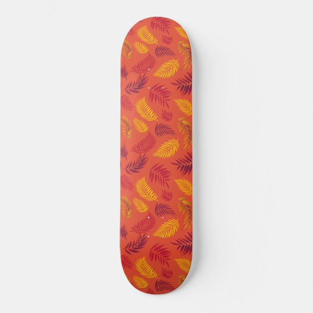 Skate Padrão de Folhas Tropicais 18 (Frente)