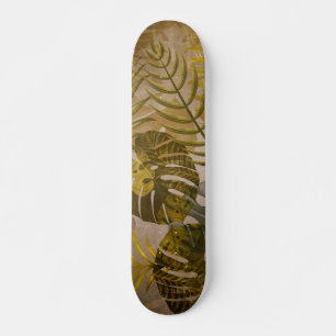 Skate Padrão de Folhas Tropicais Terrestres
