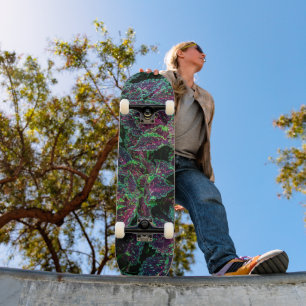 Skate Padrão de Folhas Vibrantes de Coleus.